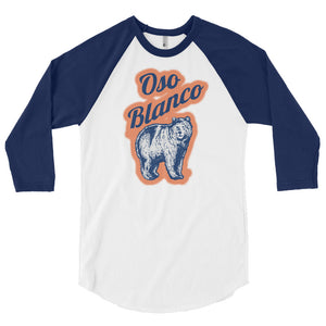 Oso Blanco 3/4 sleeve raglan shirt The DH on the DL (down low, you can't hurt this bear)