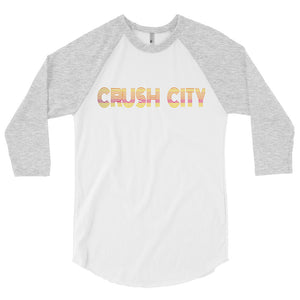 Crush City Rainbow  3/4 sleeve raglan shirt