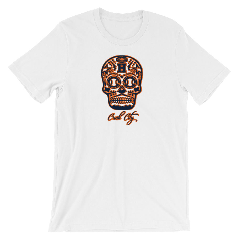 Crush City Sugar Skull Short-Sleeve Unisex T-Shirt – Houstonian
